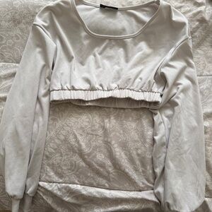 SHEIN Creme Color crop top